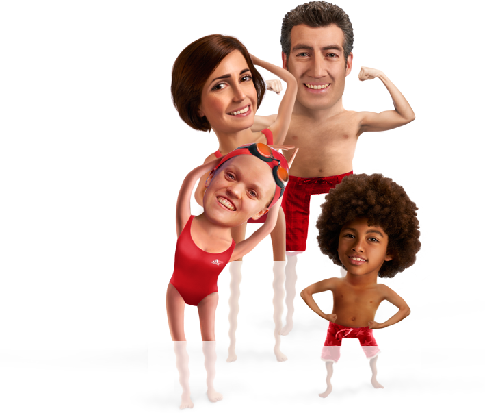 People standing in swimming pool