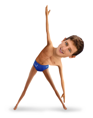 Michael Jamieson stretches to reach his toes